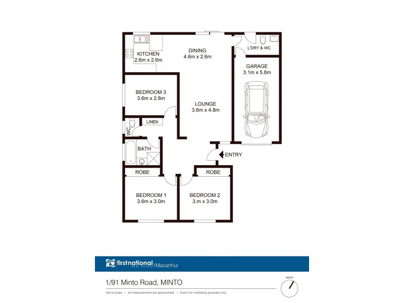 1/91 Minto Road, Minto NSW 2566 Floorplan