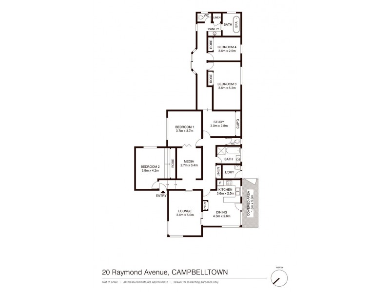 20 Raymond Avenue, Campbelltown NSW 2560 Floorplan