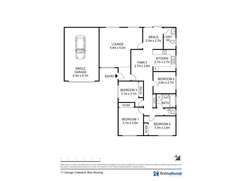 11 Dorrigo Crescent, Bow Bowing NSW 2566 Floorplan
