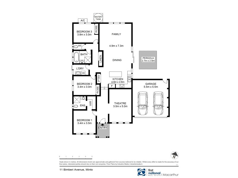 11 Bimberi Avenue, Minto NSW 2566 Floorplan