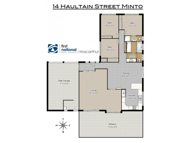 14 Haultain Street, Minto NSW 2566 Floorplan