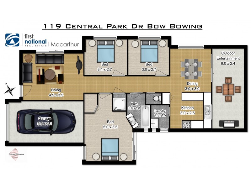 119 Central Park Drive, Bow Bowing NSW 2566 Floorplan