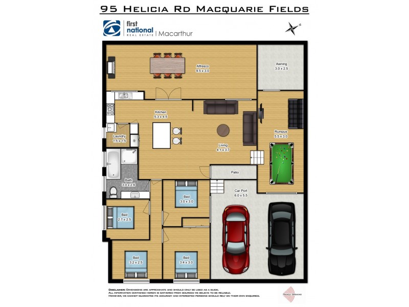 95 Helicia Road, Macquarie Fields NSW 2564 Floorplan