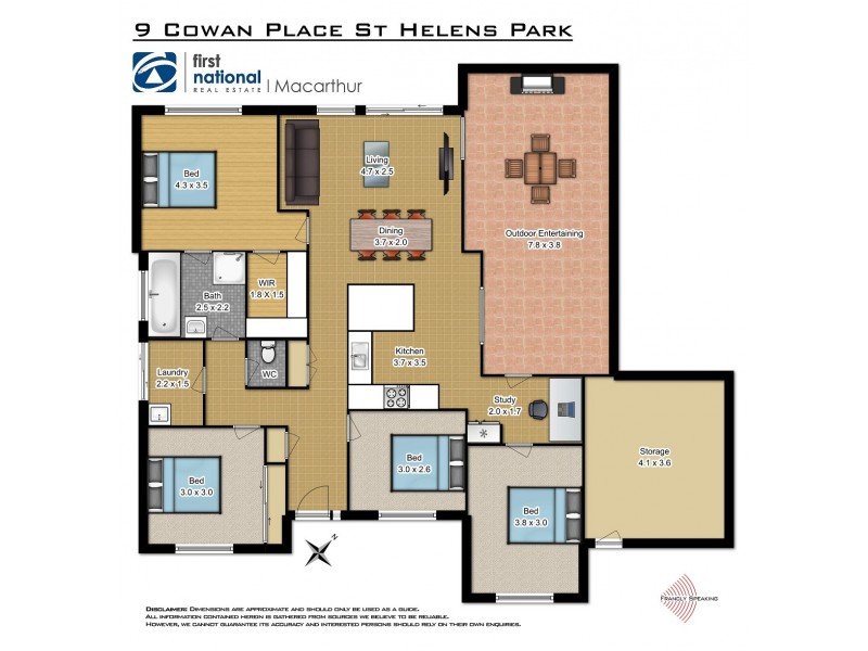 9 Cowan Place, St Helens Park NSW 2560 Floorplan