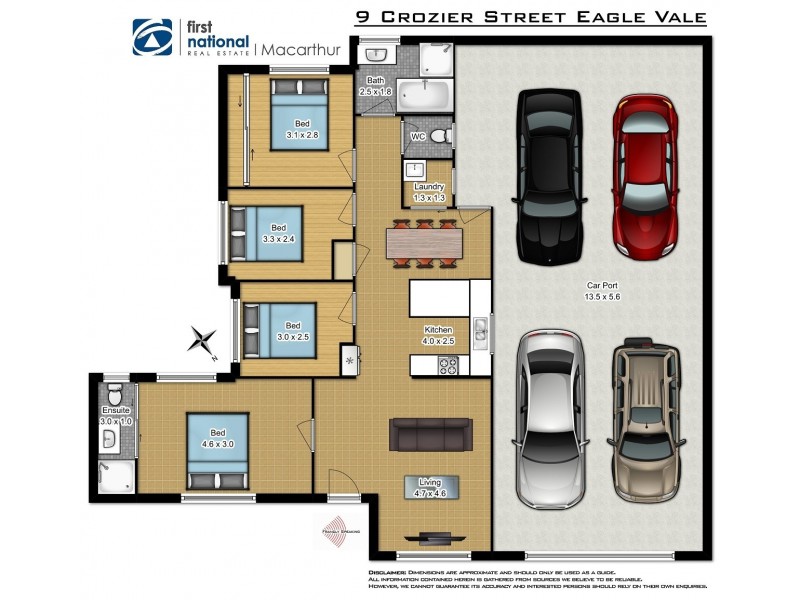 9 Crozier Street, Eagle Vale NSW 2558 Floorplan
