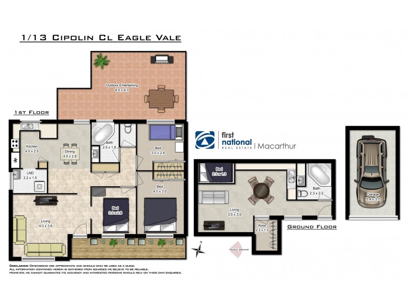 1/13 Cipolin Close, Eagle Vale NSW 2558 Floorplan