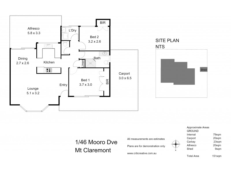 1/46 Mooro Drive, Mount Claremont WA 6010 Floorplan