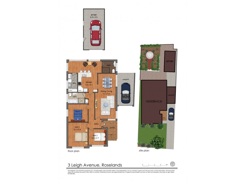 3 Leigh Avenue, Roselands NSW 2196 Floorplan