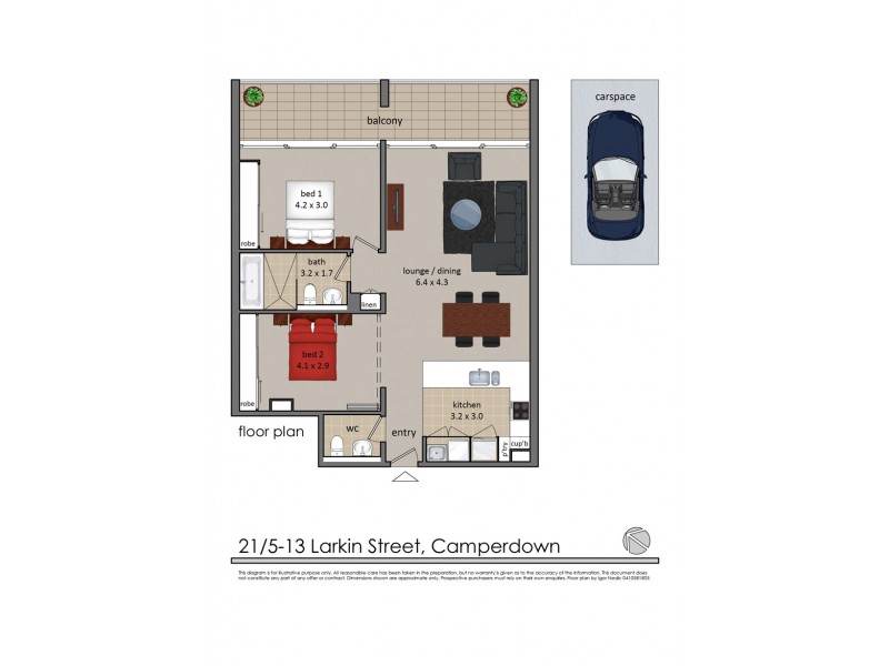 21/5-13 Larkin Street, Camperdown NSW 2050 Floorplan