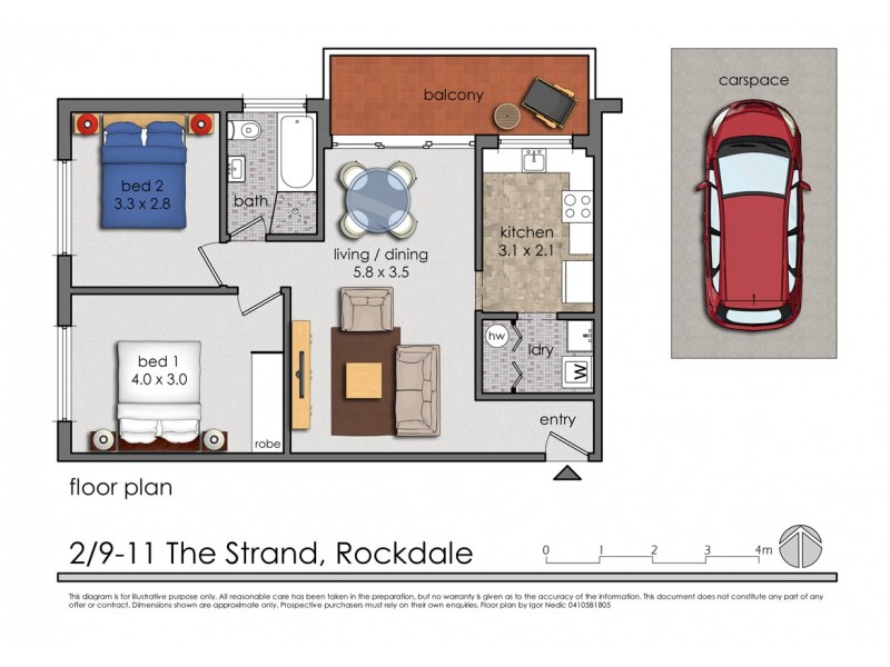 2/9-11 The Strand, Rockdale NSW 2216 Floorplan