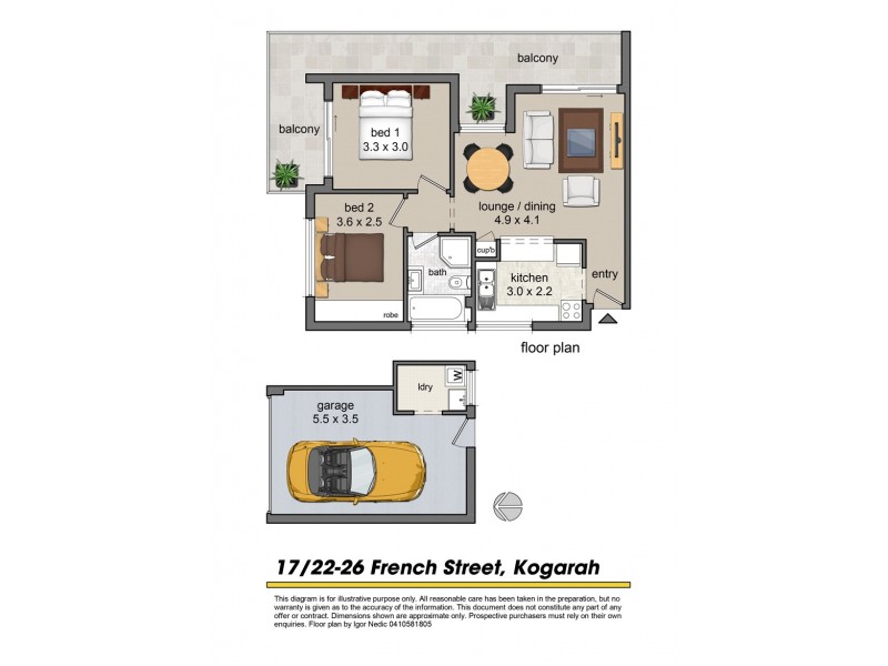 17/22 French Street, Kogarah NSW 2217 Floorplan