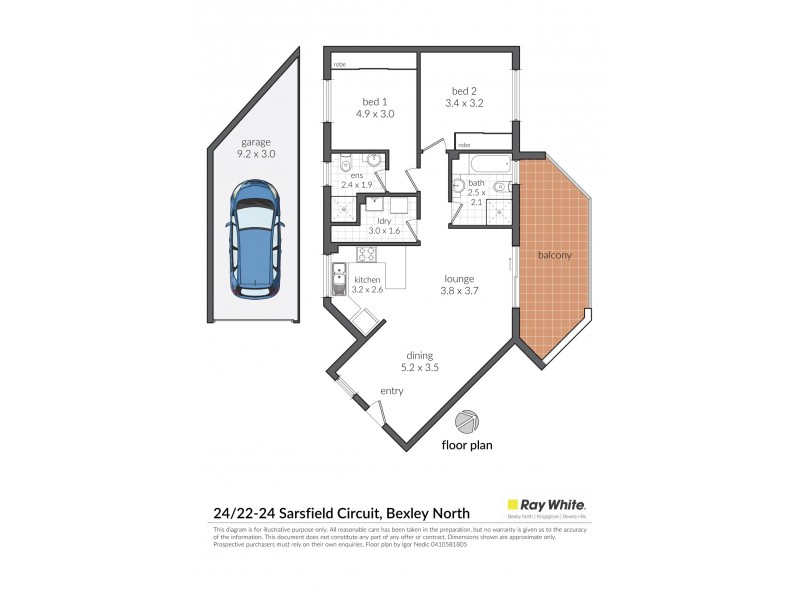 24/22-40 Sarsfield Circuit, Bexley North NSW 2207 Floorplan
