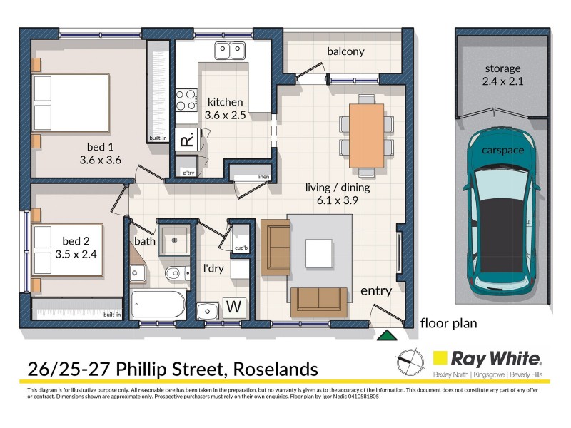 26 / 25-27 Phillip Street, Roselands NSW 2196 Floorplan