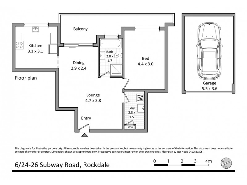 6/24 Subway Road, Rockdale NSW 2216 Floorplan