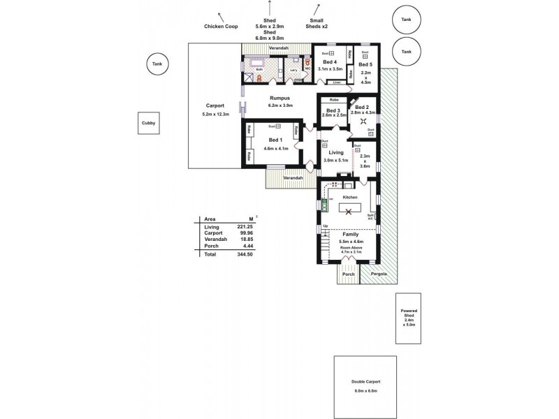 1884 Two Wells Road (Buchfelde), Gawler SA 5118 Floorplan