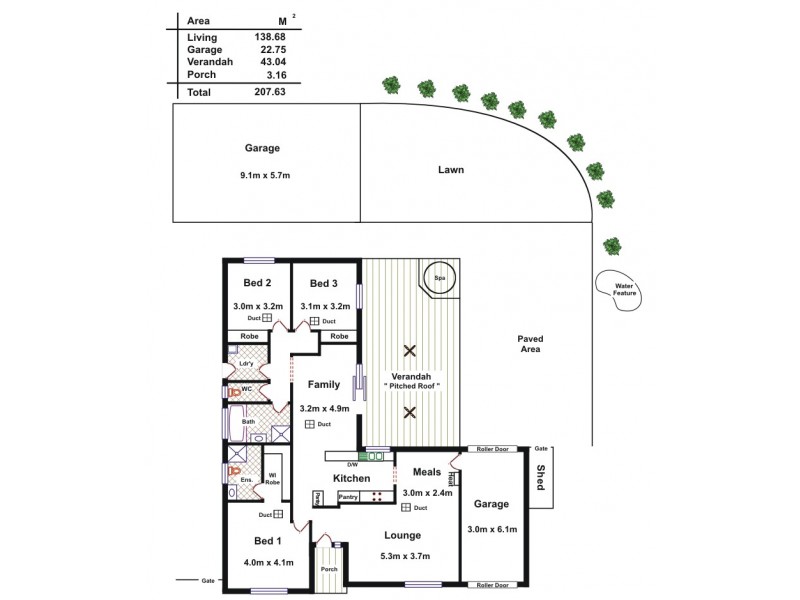 3 Cox Court, Evanston SA 5116 Floorplan