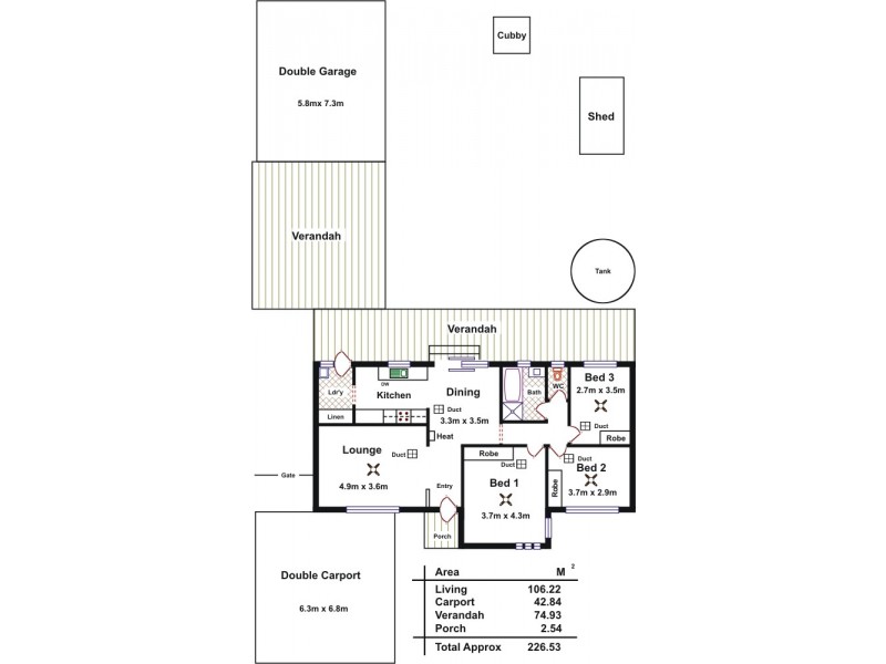 12 Newkree Road, Evanston Park SA 5116 Floorplan
