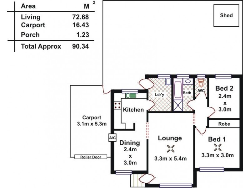 Unit 1/2 Dean Street, Gawler West SA 5118 Floorplan