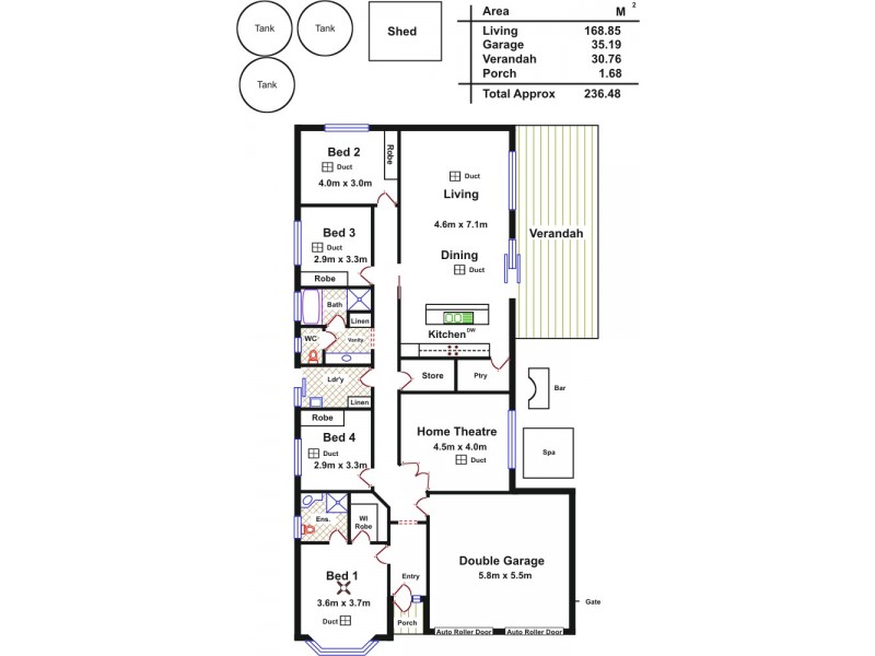 17 Oxford Drive, Andrews Farm SA 5114 Floorplan