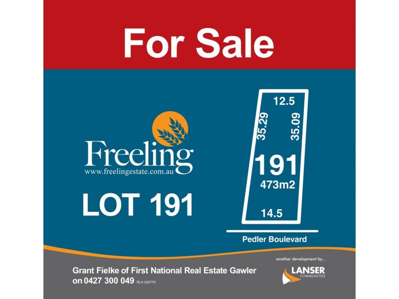 Lot 191 Pedler Boulevard, Freeling SA 5372