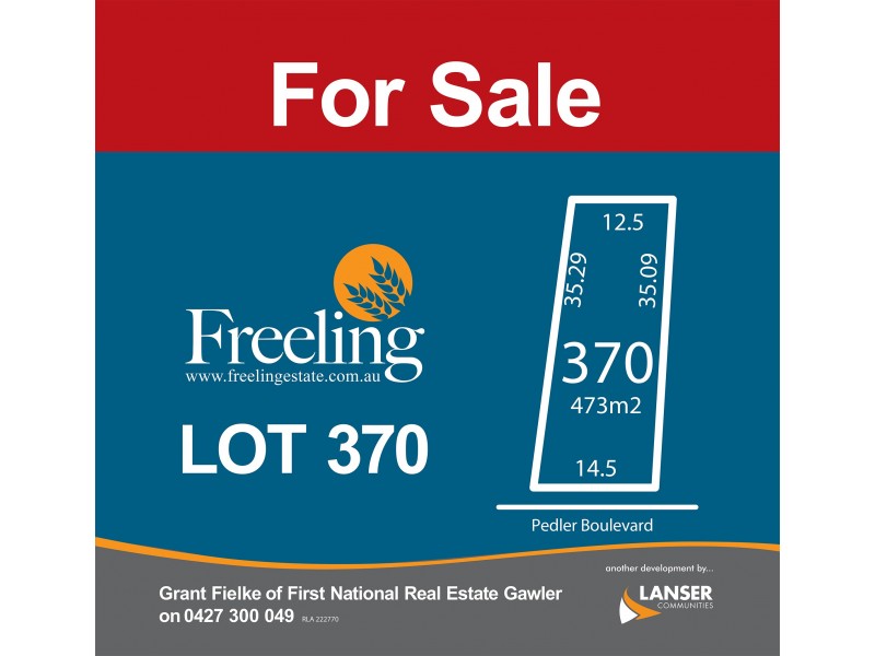 Lot 370 Pedler Boulevard, Freeling SA 5372