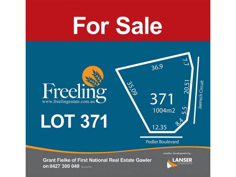 Lot 371 Pedler Boulevard, Freeling SA 5372