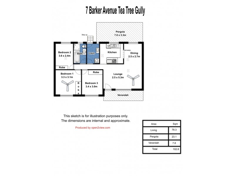 7 Barker Avenue, Tea Tree Gully SA 5091 Floorplan
