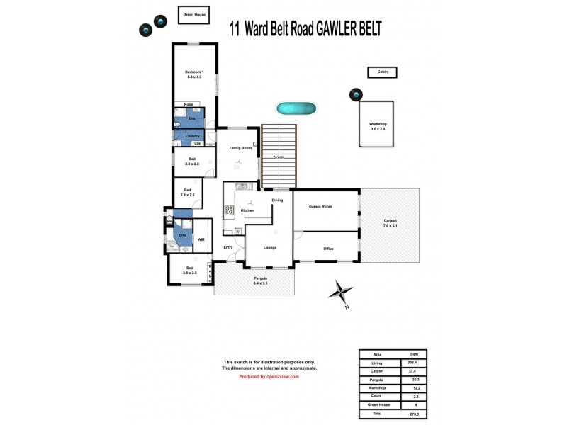 11 Ward Belt Road, Gawler Belt SA 5118 Floorplan