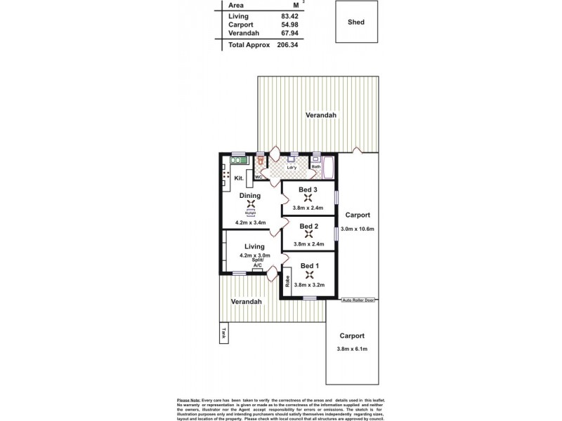 46 Mahood Street, Elizabeth Grove SA 5112 Floorplan