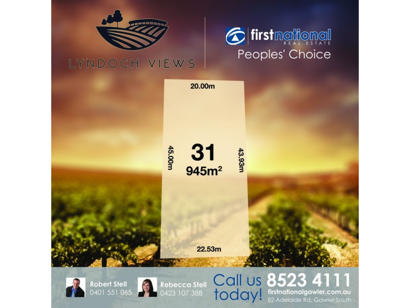 Lot 31 Jollytown Road – Lyndoch Views Estate, Lyndoch SA 5351