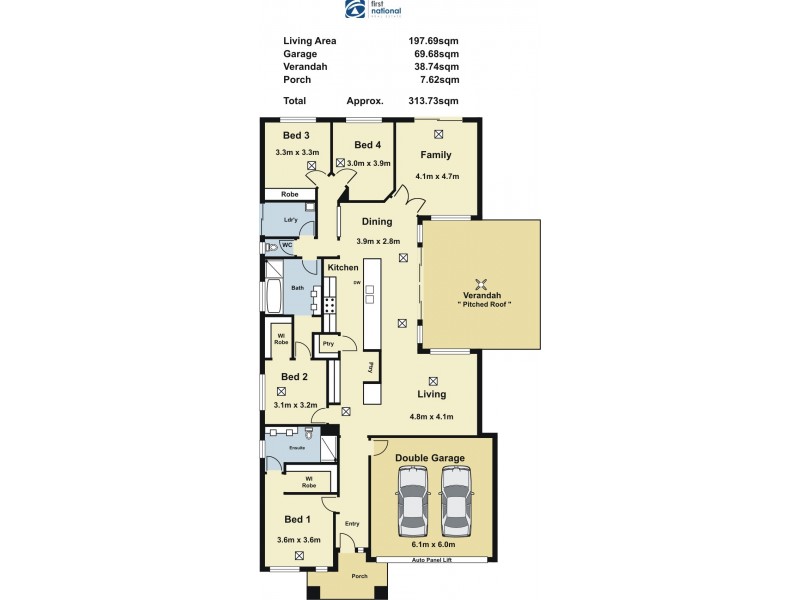 18 McLaren Street, Evanston Gardens SA 5116 Floorplan