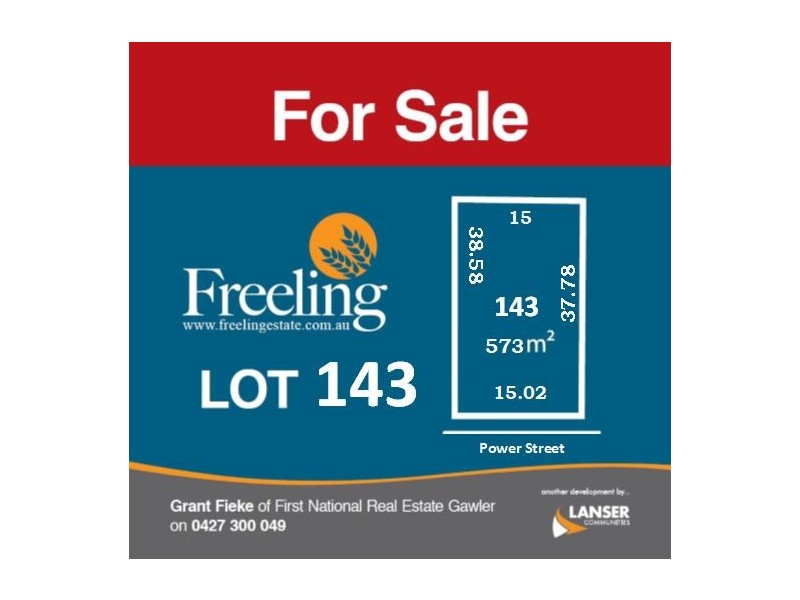 Lot 143 Power Street, Freeling SA 5372