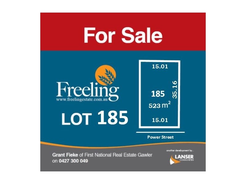 Lot 185 Power Street, Freeling SA 5372