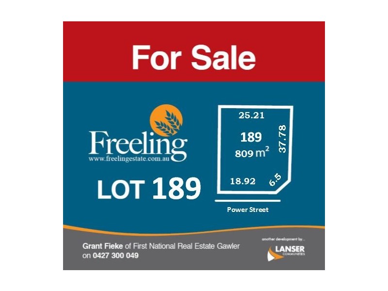 Lot 189 Power Street, Freeling SA 5372