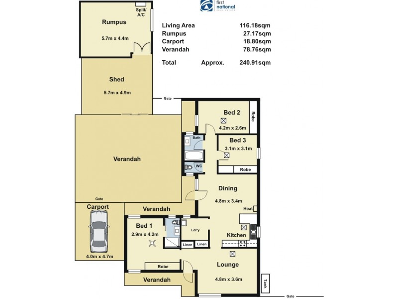 7 Riverglen Court, Salisbury Downs SA 5108 Floorplan