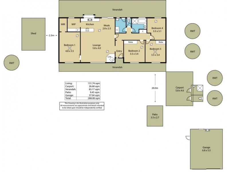 166 Altona Road, Altona via, Lyndoch SA 5351 Floorplan