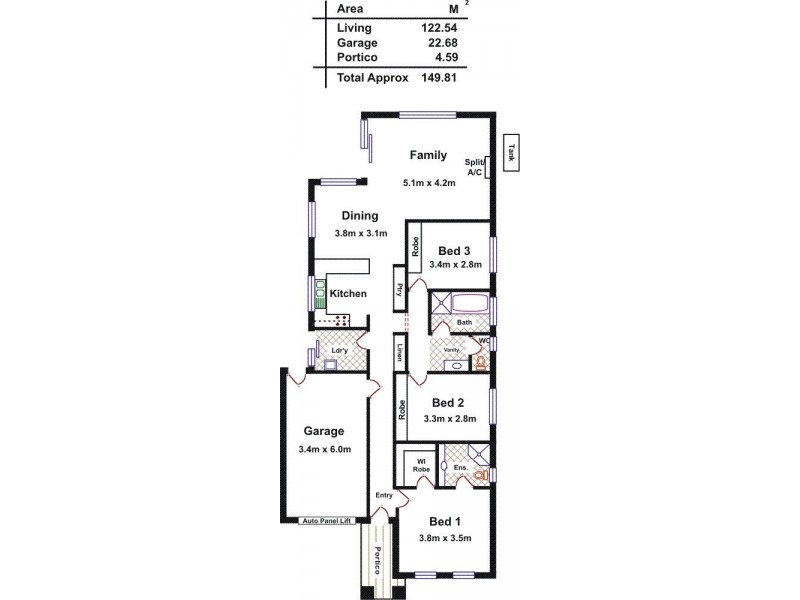 14 Osbourne st, Evanston Gardens SA 5116 Floorplan