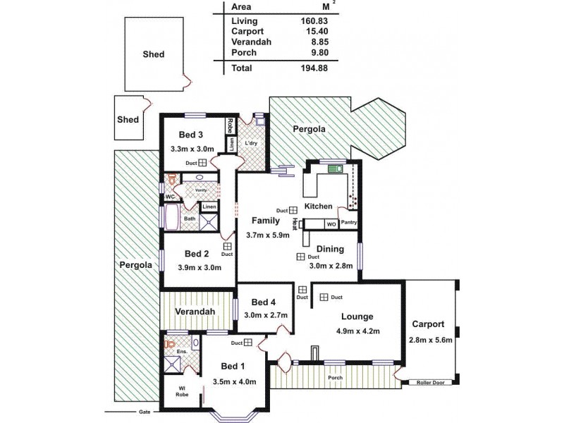 16 Pineridge Drive, Blakeview SA 5114 Floorplan