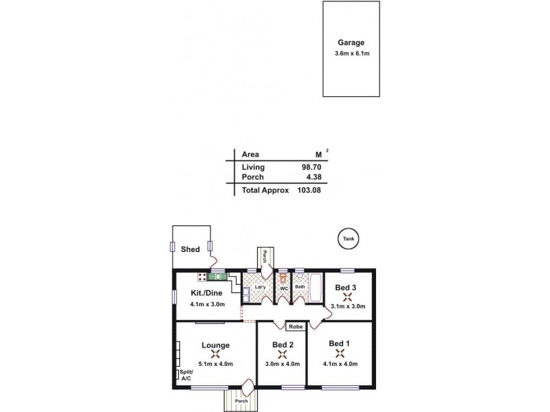 2 Elaine Street, Evanston SA 5116 Floorplan