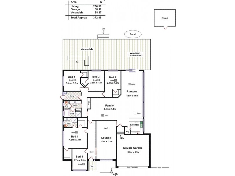 5 Riverview Drive, Hewett SA 5118 Floorplan