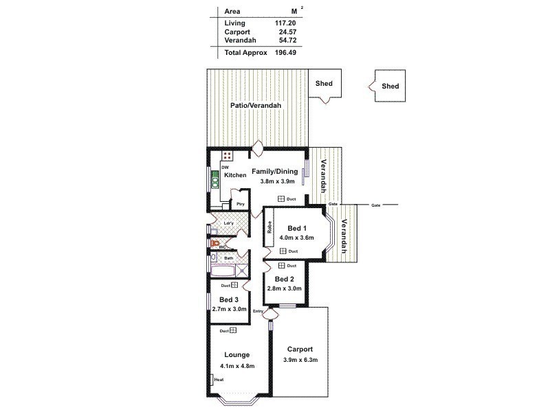 34 Rau Avenue, Evanston SA 5116 Floorplan