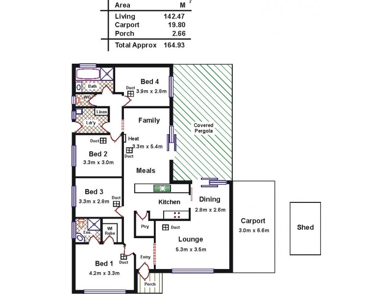 3 Parham Court, Evanston Park SA 5116 Floorplan