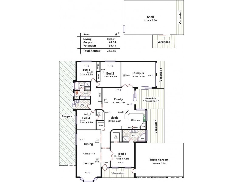 1 Frances Court, Blakeview SA 5114 Floorplan