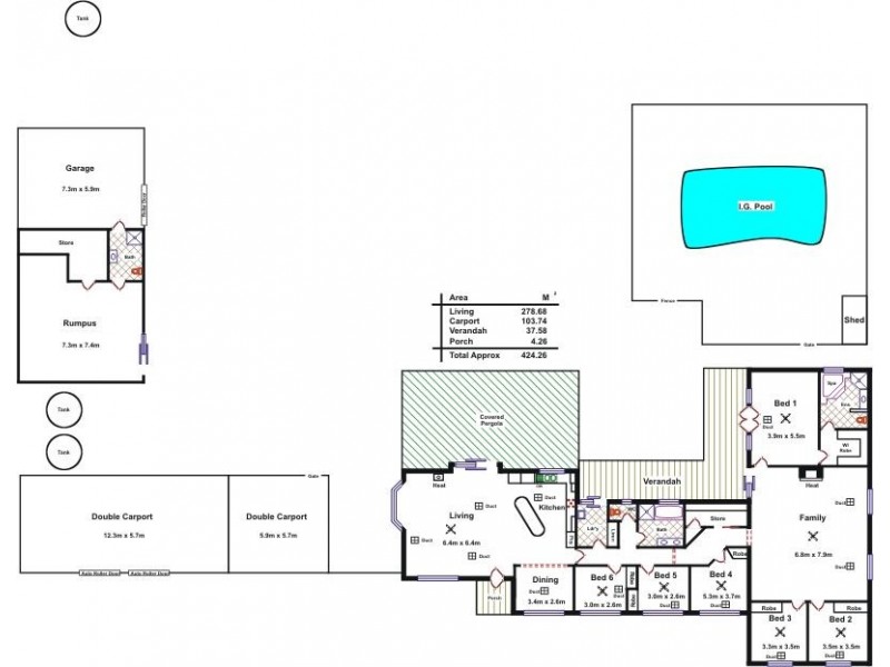 103 Fiddlewood Drive, Freeling SA 5372 Floorplan