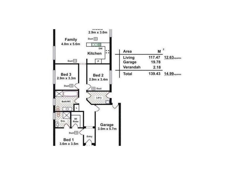 13 Monterey Dve, Munno Para West SA 5115 Floorplan