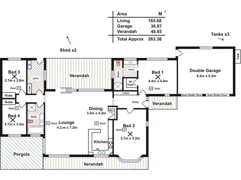 1 Colonel Light Drive, Lyndoch SA 5351 Floorplan