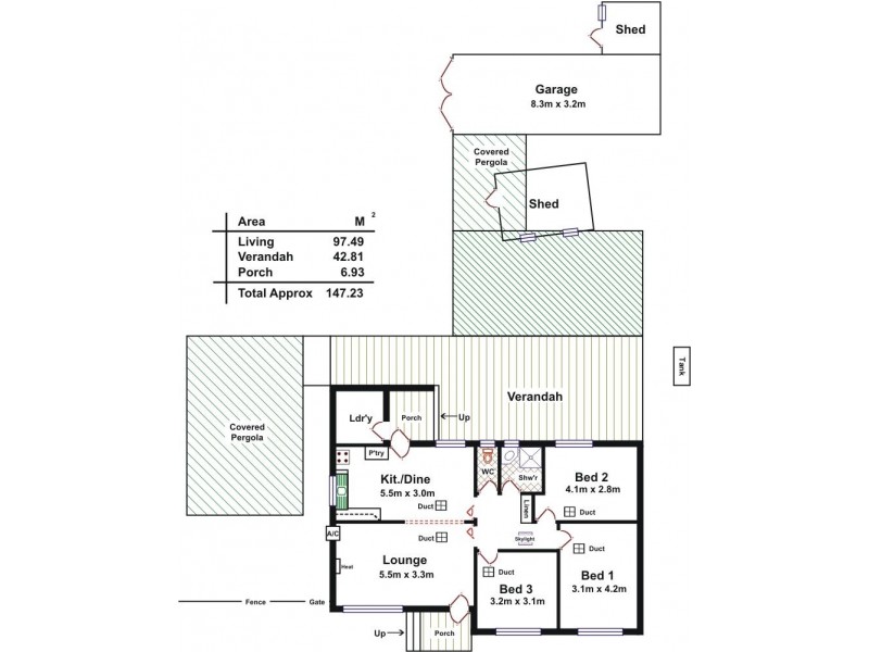 42 Johnston Road, Elizabeth Downs SA 5113 Floorplan