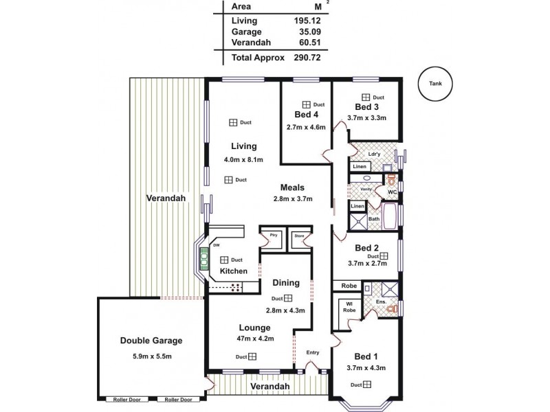 2 Rossiter Drive, Evanston Park SA 5116 Floorplan