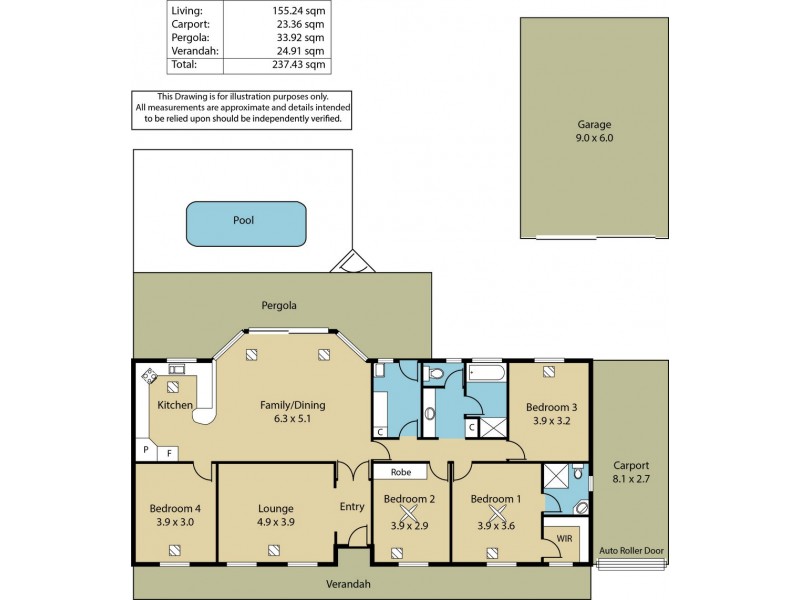 8 Finch Place, Hewett SA 5118 Floorplan