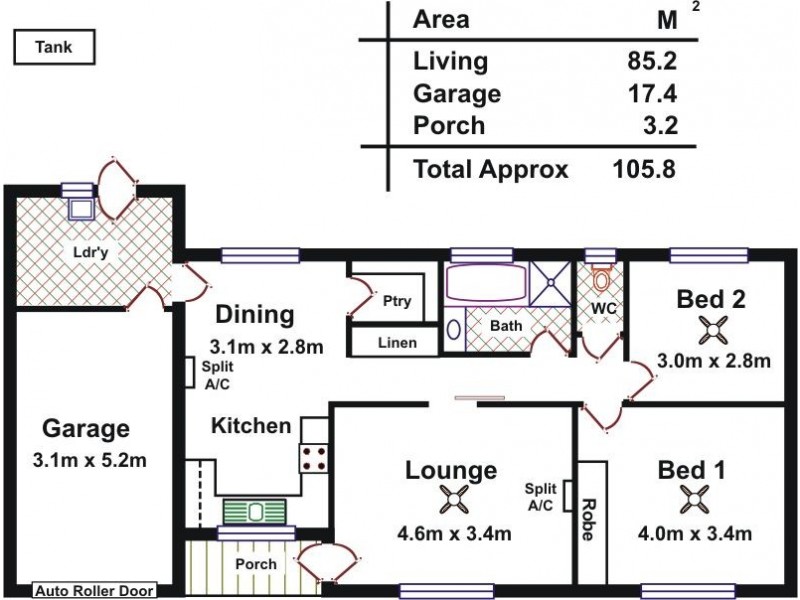 Unit 2 – 4 Jerningham Street, Gawler SA 5118 Floorplan